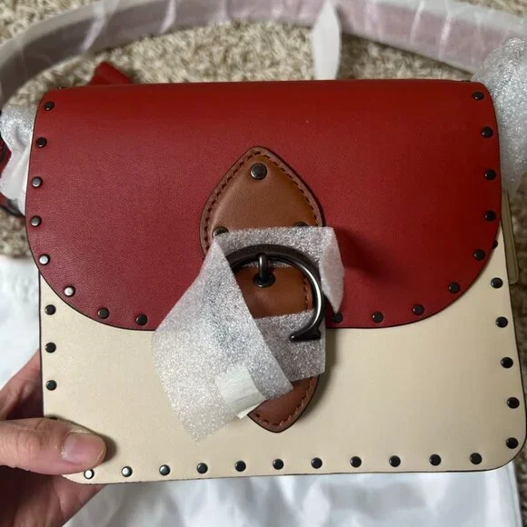 Coach Beat Shoulder Bag 18 In Colorblock With Rivets - Picture 3 of 10